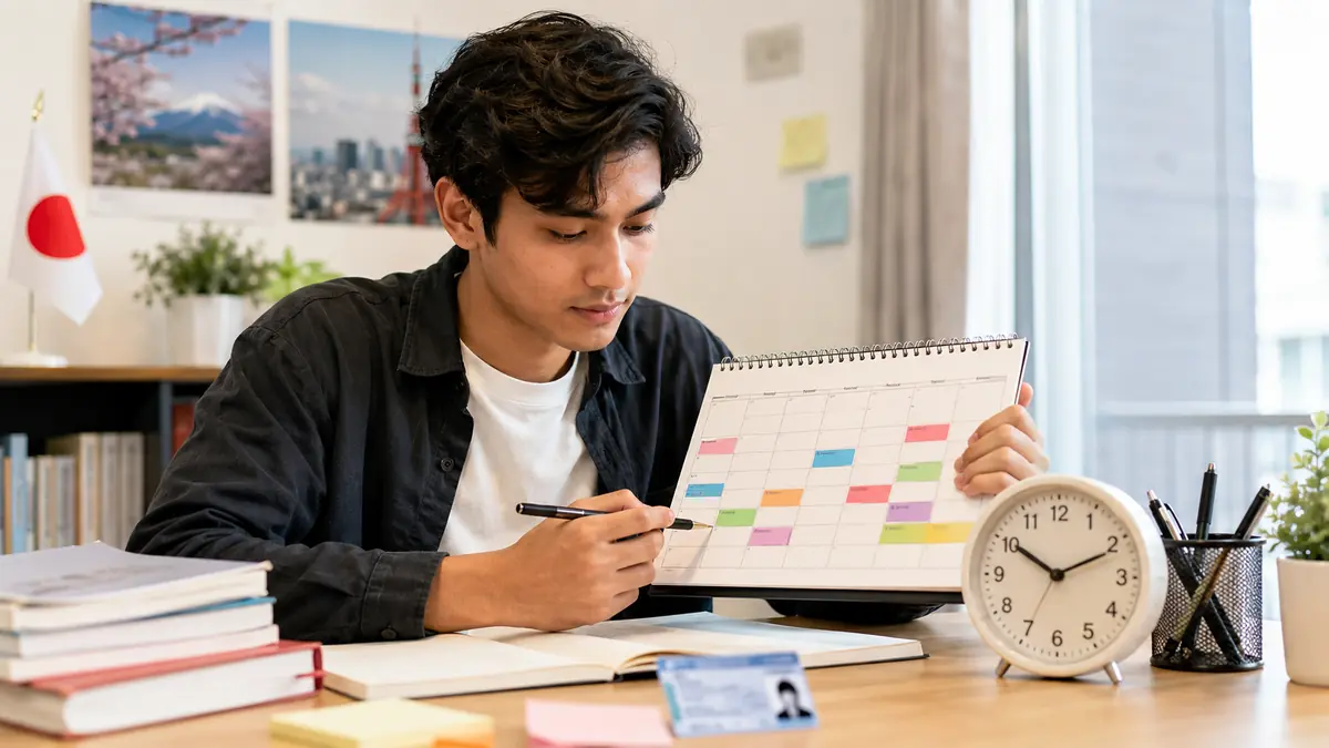 Japanese numbers, dates and time study planning