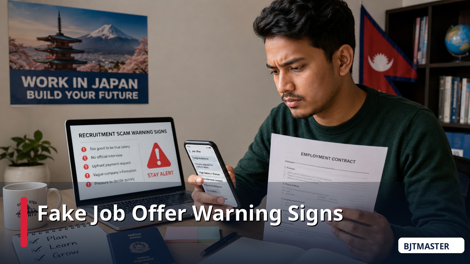 Japan मा Fake Job Offer वा Recruitment Scam कसरी चिन्ने? Nepali Workers Guide